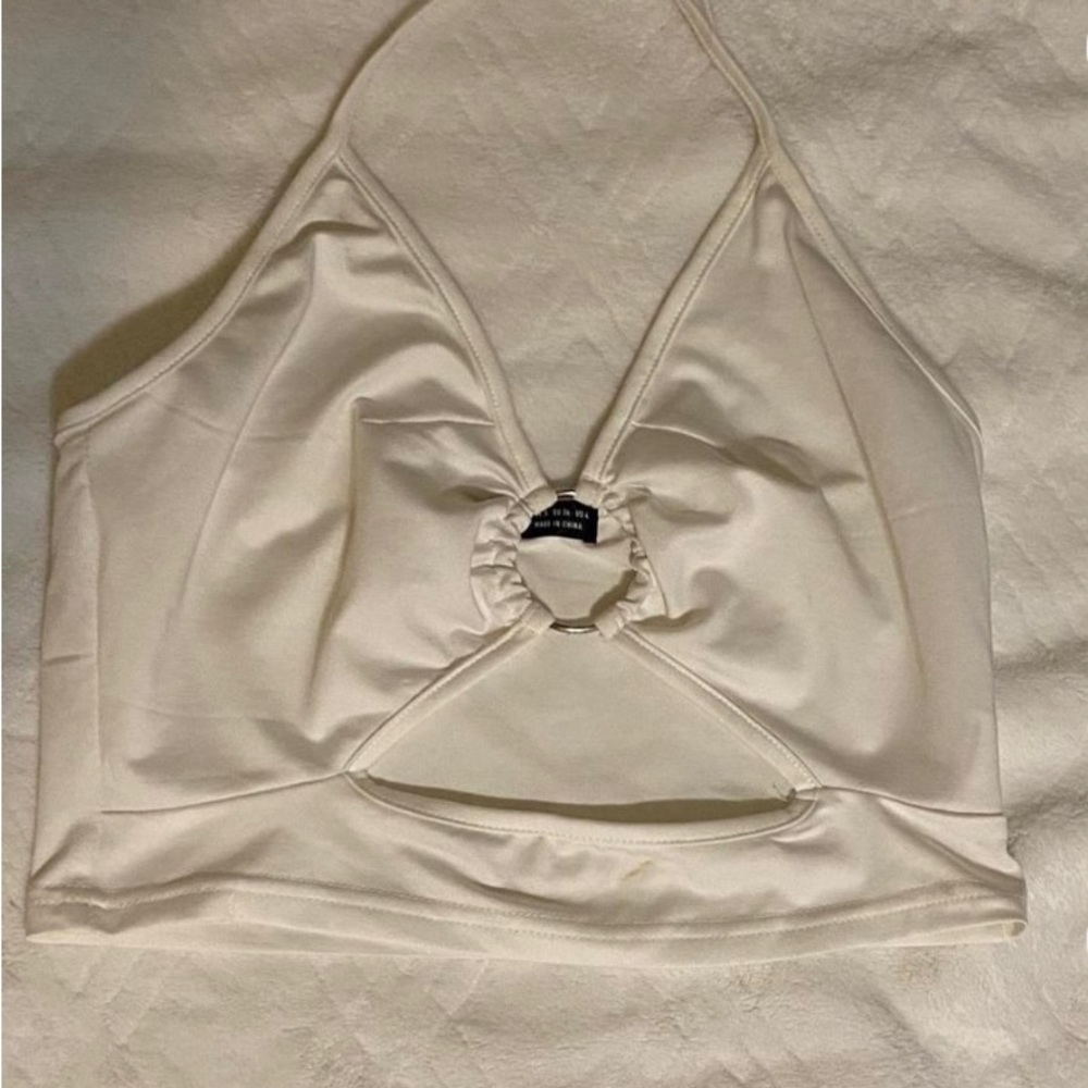 Shein white halter top